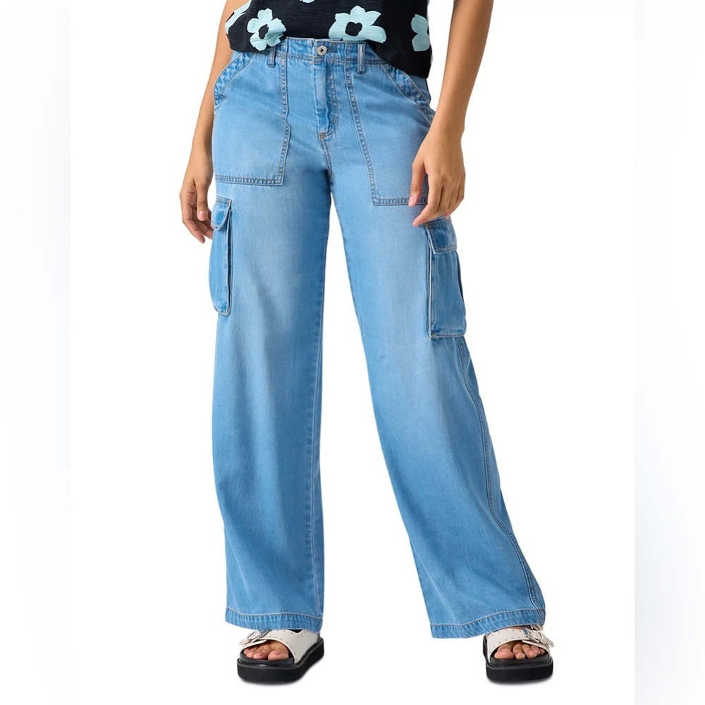 Sanctuary Reissue Cargo jeans with chambray / lyocell fabric Size Large